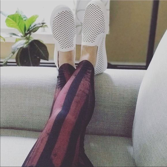 The NEW Boutique Shoes - White Laser Cut Perforated Slip On Sneakers